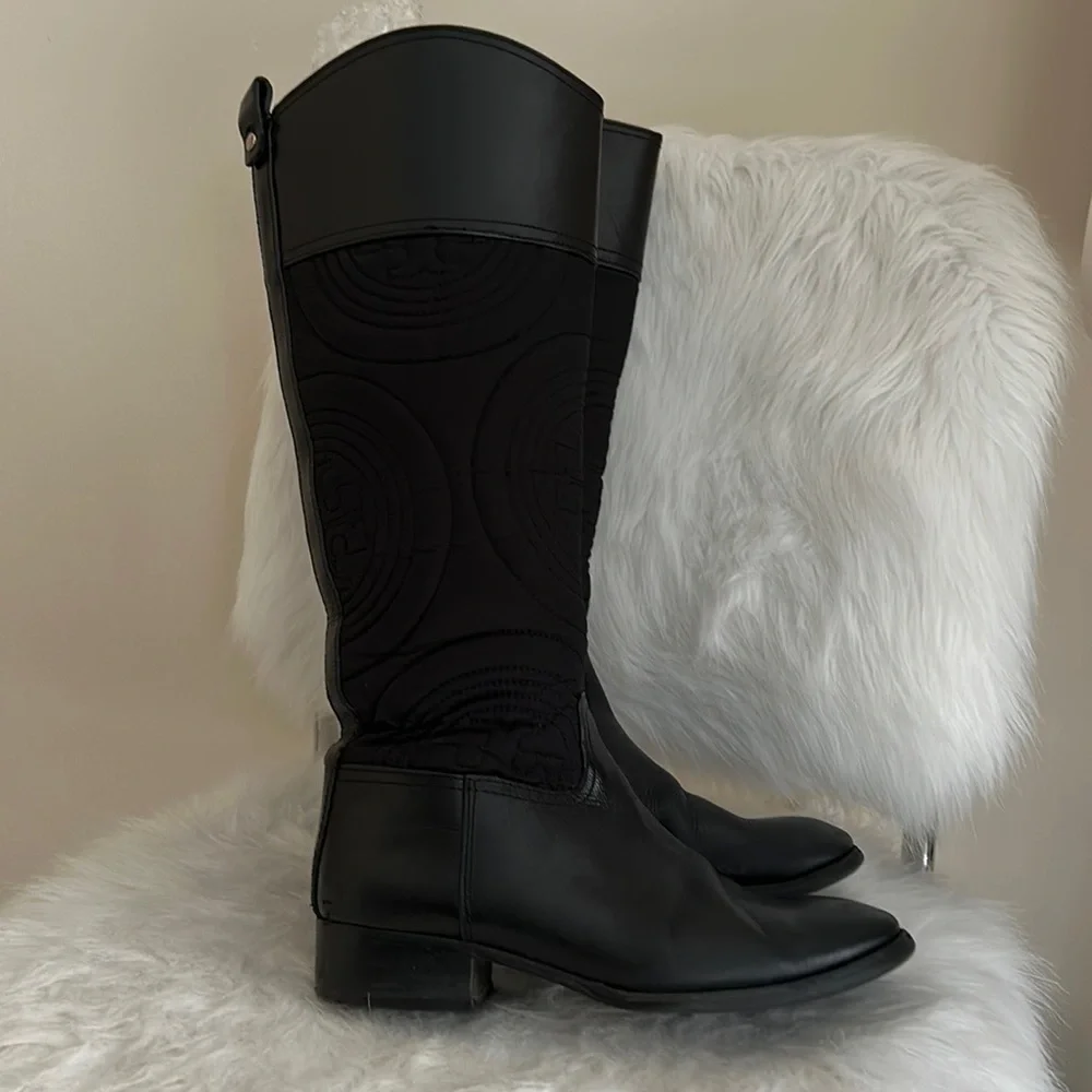 TORY BURCH BLACK RIDING BOOTS